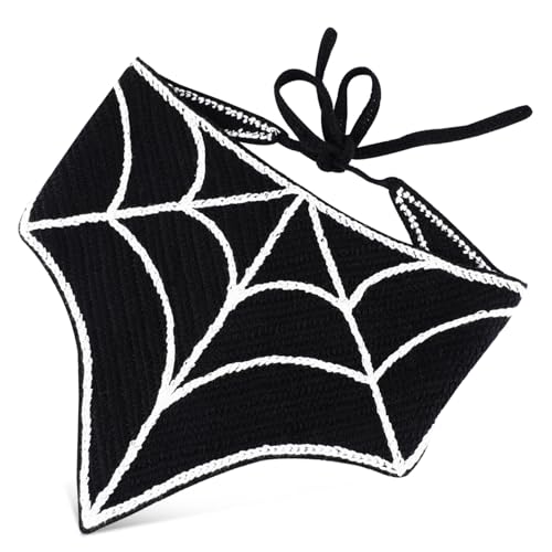 LABRIMP Halloween Bandana Dreieckstuch mit Schwarzem Spinnennetzmuster Verstellbares Dekoratives Haarband für Damen Atmungsaktiv Vielseitig Tragbar Bequemes Halloween kostümzubehör LABRIMP Halloween Bandana Dreieckstuch mit Schwarzem Spinnennetzmuster Verstellbares Dekoratives Haarband für Damen Atmungsaktiv Vielseitig Tragbar Bequemes Halloween kostümzubehör von LABRIMP