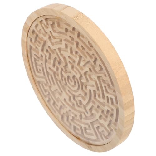 LABRIMP Holz Labyrinthspiel Rundes Maze Puzzle für Montessori Lernspielzeug Koordination und Räumlichem Denken Sicheres Holzmaterial Tragbar LABRIMP Holz Labyrinthspiel Rundes Maze Puzzle für Montessori Lernspielzeug Koordination und Räumlichem Denken Sicheres Holzmaterial Tragbar von LABRIMP