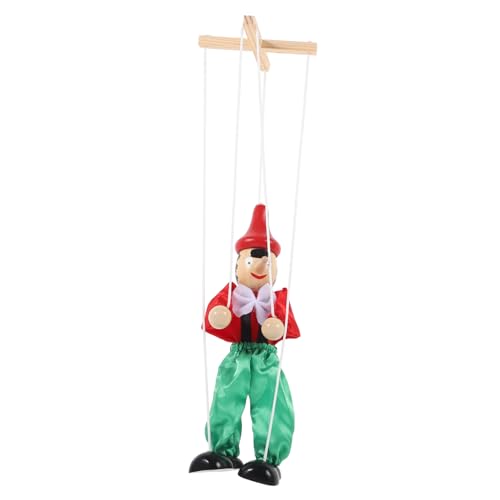 LABRIMP Holz Marionetten Puppenspielzeug mit Zugfaden Handgefertigte Hölzerne Marionette für Interaktives Puppentheater Spiel Bunte Holzfigur zur Dekoration und Sammlung Zufällige Farbe von LABRIMP