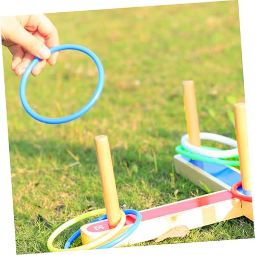 LABRIMP Holz Ringwurfspiel Bunt Wurfspielzeug Indoor Outdoor Fördert Hand Auge koordination Konzentration und Sowie Zahlenverständnis Ab Jahren Lernspielzeug für Jungen Mädchen von LABRIMP