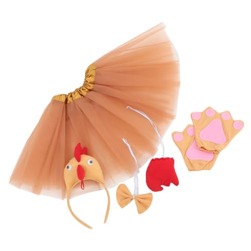 LABRIMP Aufblasbares Kostüm Für Osterpartys Für Erwachsene Hahn Huhn Stirnband Set Mit Tutu-handschuhen Für Jungen Und Mädchen Cosplay von LABRIMP