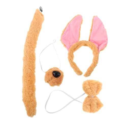 LABRIMP Hundekostüm Set mit Verstellbarem Ohrreif Schleife und Kuscheliges Tier Cosplay Zubehör für Erwachsene Leicht und Bequem für Karneval Geburtstag und Halloween LABRIMP Hundekostüm Set mit Verstellbarem Ohrreif Schleife und Kuscheliges Tier Cosplay Zubehör für Erwachsene Leicht und Bequem für Karneval Geburtstag und Halloween von LABRIMP