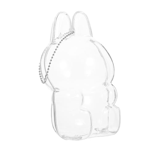 LABRIMP Kleine Transparente Puppenschutzbox mit Robustem Verschleißfestem Design und Praktischem Trageketten Zubehör für Sammlungen Reisen und Fotos Schützende Abdeckung für von LABRIMP