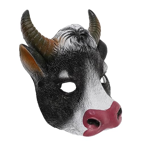 LABRIMP Kuhmaske Party Kostüm für Tierkopfmaske Dekorationen Maskerade Romanmaske Nutztiermaske Maske Halloweenkostüm für Festival Verkleidung Ausgefallene Karnevalsball Männer Requisite von LABRIMP