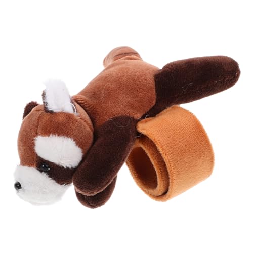 LABRIMP Kuscheliges Slap Bracelet mit Kleinem Waschbär Weiches Plüscharmband Bequemes Tragen Robustes Material als Dekoratives Schnapparmband für Besondere Anlässe von LABRIMP