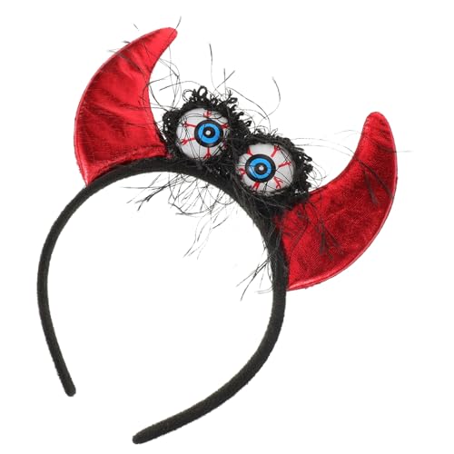 LABRIMP Leuchtendes Teufelshörner Haarreif Halloween Cosplay Haarschmuck Party Karneval Fasching Zubehör für Damen und Herren von LABRIMP
