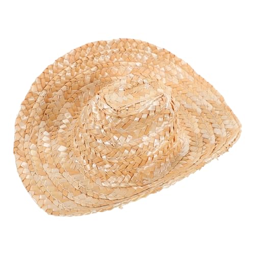 LABRIMP Mini Cowboy Hut für Puppen Woven Straw Dekohut für DIY Bastelarbeiten Perfektes Accessoire für Puppenhaus Fotorequisiten und Heimdekoration LABRIMP Mini Cowboy Hut für Puppen Woven Straw Dekohut für DIY Bastelarbeiten Perfektes Accessoire für Puppenhaus Fotorequisiten und Heimdekoration von LABRIMP
