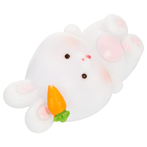 LABRIMP Mini Tierfigur für Kuchen Deko Cartoon Tier Resin Deko für Garten Auto Tisch Kleine Tierische Figur Hase für Fröhliche von LABRIMP