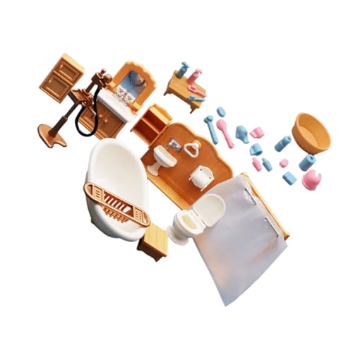 LABRIMP Miniatur Möbelset für Badezimmer Kreatives Mini Haus Badewannen Zubehör Simuliertes Waschbecken Modell für Kinderzimmer und Puppenhäuser LABRIMP Miniatur Möbelset für Badezimmer Kreatives Mini Haus Badewannen Zubehör Simuliertes Waschbecken Modell für Kinderzimmer und Puppenhäuser von LABRIMP
