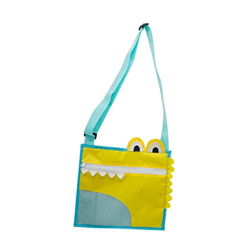 LABRIMP Multi Funktionale Strandtasche für Netz Sandtasche mit Cartoonartigem Design zum Sammeln von Muscheln Oxford Gelb von LABRIMP