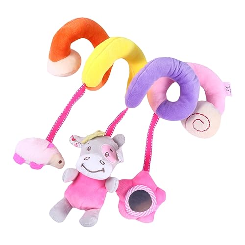 LABRIMP Multifunktionales Spiral Hängespielzeug für Junge Mädchen Weiches Plüschmaterial mit Klingelnder Glocke Geeignet für Kinderwagen Babysitz und Babybett Fördert Sensorische von LABRIMP