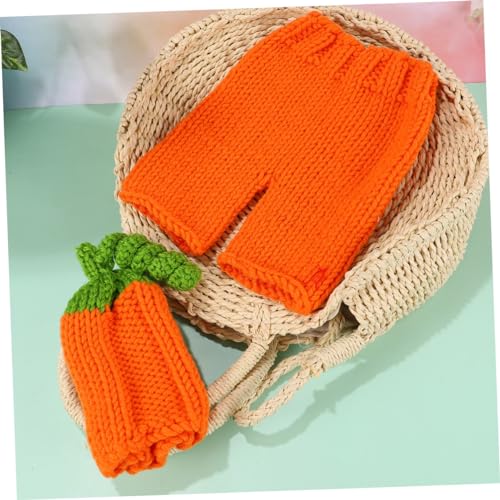 LABRIMP Neugeborenen Fotokostüm Handgestrickt Atmungsaktiv Weich Mit Mütze Outfit Monate Halloween Fotoshooting Requisiten Material von LABRIMP