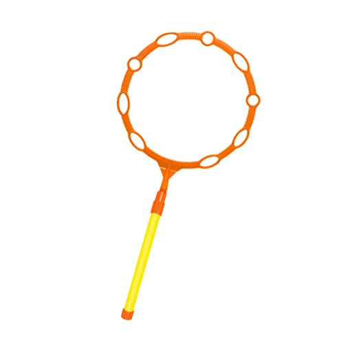 LABRIMP Outdoor Blaswerkzeug für Langem Abnehmbaren Griff Große und Kleine Seifenblasenringe Bubble Maker Orange Handgriff Zufälliger Farbe für Unendlichen Spaß im Freien von LABRIMP