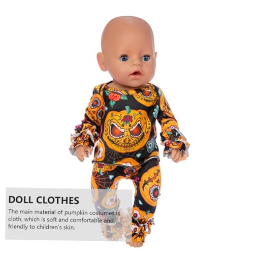 LABRIMP Puppenkleidung Halloween Kürbismuster Einfache Handhabung Passt für American Dolls Langlebiges Material für Mädchen zu Halloween und Geburtstagen LABRIMP Puppenkleidung Halloween Kürbismuster Einfache Handhabung Passt für American Dolls Langlebiges Material für Mädchen zu Halloween und Geburtstagen von LABRIMP