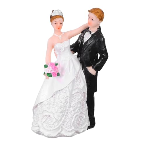 LABRIMP Romantische Hochzeitsfigurine aus Resin Braut und Bräutigam Statue Stilvolle Tischdekoration für Hochzeit Jubiläum Brautparty Dekor von LABRIMP