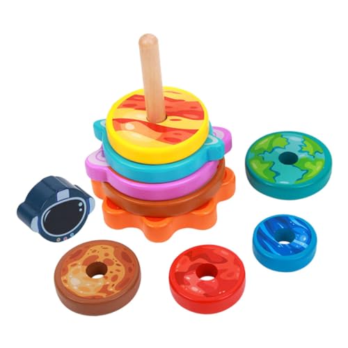 LABRIMP Stackbare Lernringe Stapelspielzeug für Kleinkinder Motorikförderndes Montessori Ab Monaten Farbenfrohes Kreativspiel Vorstellungskraft und Kognitiver Entwicklung von LABRIMP