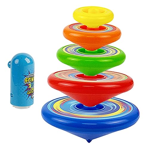 LABRIMP Stapelbare Drehkreisel Spielzeuge für Bunte Hand Drehtop Spielzeuge Lustige Gyros für Partys und Fördert Hand Augen Koordination Farben Zufällig Zufällige Farbe Zufällige Farbe von LABRIMP