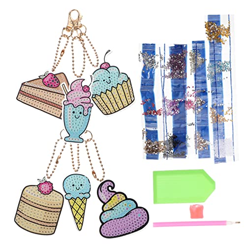 LABRIMP Teiliges DIY Strass Schlüsselanhänger Set Eiscreme Kuchen Anhänger mit Glitzerndem Rhinestone Design Kreative Taschen und Autoschlüssel Dekoration Kinderfreundlich Geeignet LABRIMP Teiliges DIY Strass Schlüsselanhänger Set Eiscreme Kuchen Anhänger mit Glitzerndem Rhinestone Design Kreative Taschen und Autoschlüssel Dekoration Kinderfreundlich Geeignet von LABRIMP
