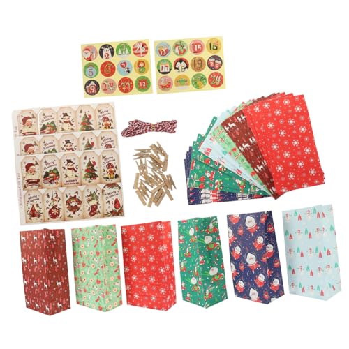 LABRIMP Teiliges Kleine Geschenk Bonbontüten aus Papier mit Festlichem Weihnachtsdesign Vielseitig Verwendbar als Kekstüten Party-geschenktaschen für Weihnachtsfeiern und von LABRIMP