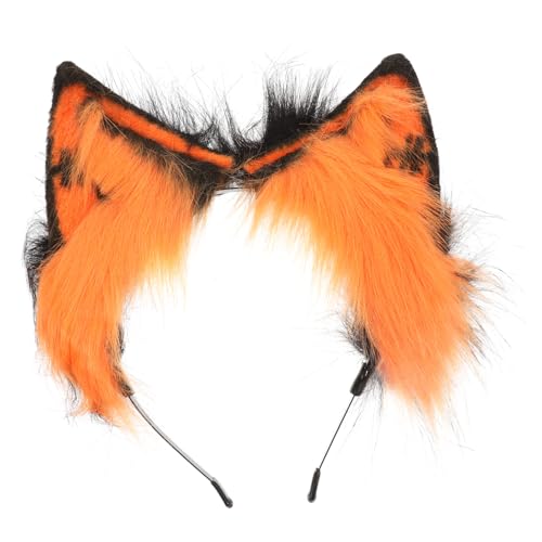 LABRIMP Tierohren Kopfschmuck Plüschfell Haar Damen Flauschige Ohren Stirnband Katzenohren Stirnband Cartoon Tierkopfschmuck Dekoratives von LABRIMP