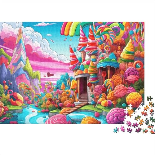 Candy Land 1000 Teile Puzzle für Erwachsene, lustiges Spielzeug, Denkspiel, Dekoration, Bildungsspiel, Herausforderung, pädagogisch, 1000 Teile (75 x 50 cm) von LACOXA