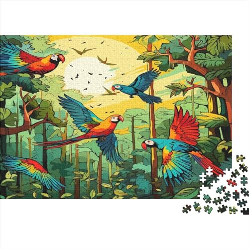 Papagei 1000 Teile Puzzle für Erwachsene, lustiges Spielzeug, Denkspiel, Heimdekoration, Bildungsspiel, hochwertig und langlebig, 1000 Teile (75 x 50 cm) von LACOXA