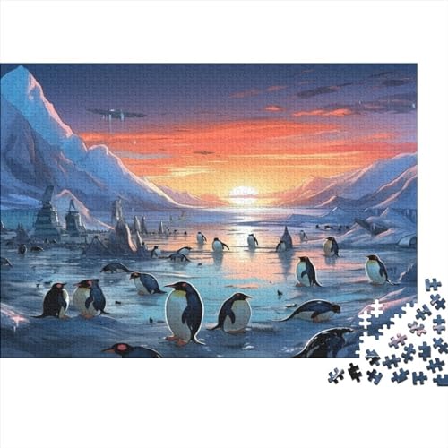 Pinguine, 1000 Teile, für Erwachsene, lustiges Puzzle, Lernspiel, Heimdekoration, Spielzeug, Intellektuelles Spiel, hochwertig und langlebig, 1000 Teile (75 x 50 cm) von LACOXA