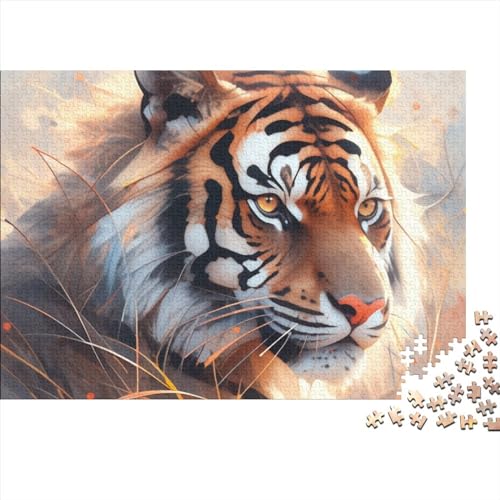 Tiger 1000 Teile Puzzle für Erwachsene, lustiges Spielzeug, Denkspiel, Heimdekoration, Bildungsspiel, hochwertig und langlebig, 1000 Teile (75 x 50 cm) von LACOXA