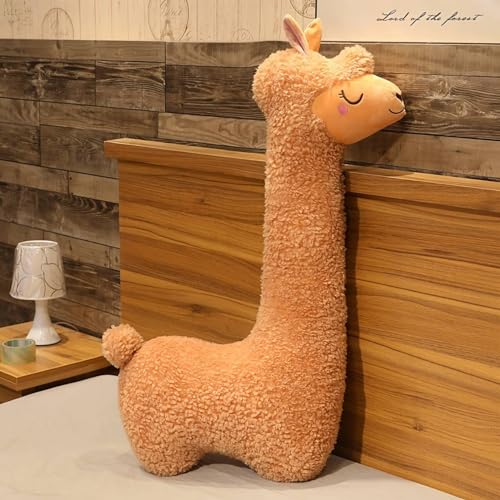 Alpaka Kuscheltier, Alpaka-Plüschtier mit langem Hals, Weiches Alpaka-Kissen-Stofftier, Nettes Alpaka-Plüschtier, Sofakissen Kissen Cartoon Gefüllte Puppen 70cm Alpaka Kuscheltier, Alpaka-Plüschtier mit langem Hals, Weiches Alpaka-Kissen-Stofftier, Nettes Alpaka-Plüschtier, Sofakissen Kissen Cartoon Gefüllte Puppen 70cm von LADAMI