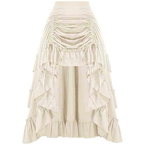 LAEMILIA Halloween-Kostüme für Erwachsene, Damen, Renaissance, gerüscht, gestufte Röcke, hohe elastische Taille, Kordelzug, mittelalterlicher Piratenrock, viktorianischer Stil, Kleidung, Größen 36-50 LAEMILIA Halloween-Kostüme für Erwachsene, Damen, Renaissance, gerüscht, gestufte Röcke, hohe elastische Taille, Kordelzug, mittelalterlicher Piratenrock, viktorianischer Stil, Kleidung, Größen 36-50 von LAEMILIA