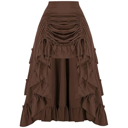LAEMILIA Halloween-Kostüme für Erwachsene, Damen, Renaissance, gerüscht, gestufte Röcke, hohe elastische Taille, Kordelzug, mittelalterlicher Piratenrock, viktorianischer Stil, Kleidung, Größen 36-50 LAEMILIA Halloween-Kostüme für Erwachsene, Damen, Renaissance, gerüscht, gestufte Röcke, hohe elastische Taille, Kordelzug, mittelalterlicher Piratenrock, viktorianischer Stil, Kleidung, Größen 36-50 von LAEMILIA