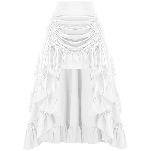 LAEMILIA Halloween-Kostüme für Erwachsene, Damen, Renaissance, gerüscht, gestufte Röcke, hohe elastische Taille, Kordelzug, mittelalterlicher Piratenrock, viktorianischer Stil, Kleidung, Größen 36-50 LAEMILIA Halloween-Kostüme für Erwachsene, Damen, Renaissance, gerüscht, gestufte Röcke, hohe elastische Taille, Kordelzug, mittelalterlicher Piratenrock, viktorianischer Stil, Kleidung, Größen 36-50 von LAEMILIA