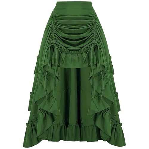 LAEMILIA Halloween-Kostüme für Erwachsene, Damen, Renaissance, gerüscht, gestufte Röcke, hohe elastische Taille, Kordelzug, mittelalterlicher Piratenrock, viktorianischer Stil, Kleidung, Größen 36-50 LAEMILIA Halloween-Kostüme für Erwachsene, Damen, Renaissance, gerüscht, gestufte Röcke, hohe elastische Taille, Kordelzug, mittelalterlicher Piratenrock, viktorianischer Stil, Kleidung, Größen 36-50 von LAEMILIA