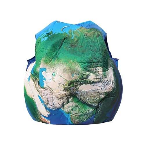 LAEMILIA Halloween-Kostüme für Kinder, Jungen, Erd-Kostüm, Mädchen, Planeten-Outfit, 3D-Globus, Welt-Kostüm mit Flugzeug-Handschuh, weißer Overall, Alter 5–10 Jahre von LAEMILIA