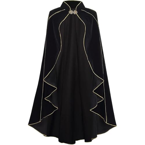LAEMILIA Mittelalter Umhang Frauen Hexen Umhang Erwachsene Samt Gothic Vampir Outfit Renaissance Fair Kostüm Weihnachten Karneval Verkleidung Einheitsgröße von LAEMILIA