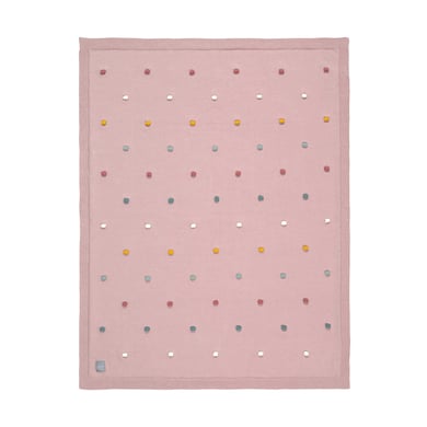 LÄSSIG Babydecke gestrickt Dots dusky pink 80 x 100 cm von Lässig