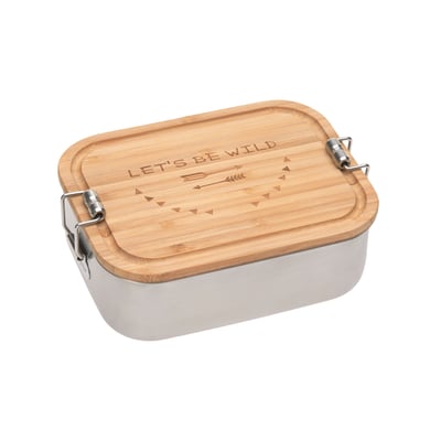 LÄSSIG Brotdose aus Edelstahl, Bamboo Adventure von Lässig