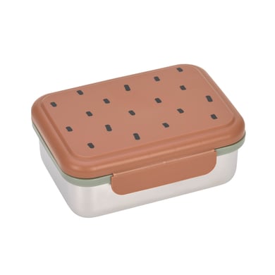 LÄSSIG Brotdose aus Edelstahl, Happy Prints caramel von Lässig