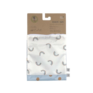 LÄSSIG Frühstücksbeutel, Happy Rascals Smile sky blue 2 Stück von Lässig