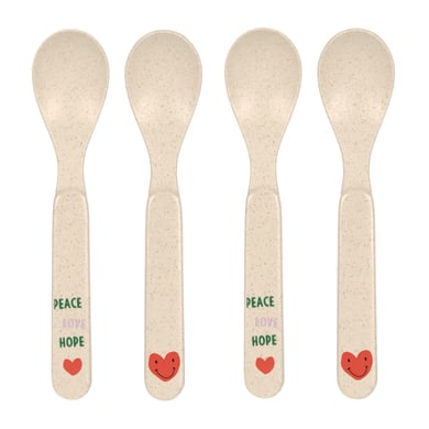 LÄSSIG Kinderlöffel Set 4-teilig, Happy Rascals Heart von Lässig