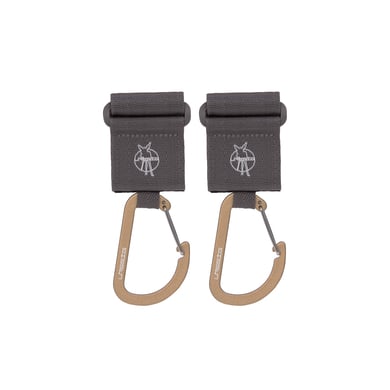 LÄSSIG Kinderwagenhaken 2er Set Karabiner anthracite von Lässig
