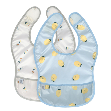 LÄSSIG Lätzchen mit Auffangschutz 2er Pack Happy Fruits Lemon von Lässig