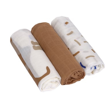 LÄSSIG Mulltücher L 3er Pack Little Mateys Royal Blue von Lässig