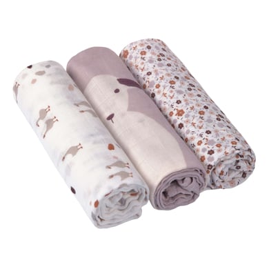 LÄSSIG Mulltücher L 3er Pack Tiny Farmer Flowers von Lässig