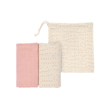 LÄSSIG Mulltücher M 2er Pack rose 60 x 60 cm von Lässig