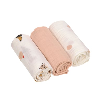 LÄSSIG Mulltücher M 3er Pack Little Mateys Spicy orange 60 x 60 cm von Lässig