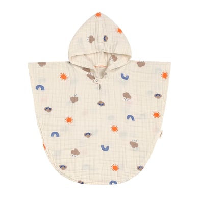 LÄSSIG Musselin Badeponcho Blossom nature beige von Lässig