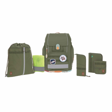 LÄSSIG Schulranzen-Set 7-tlg. Boxy Unique olive von Lässig