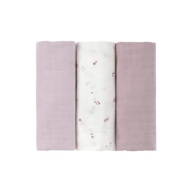 LÄSSIG Swaddle & Burp 3er-Pack Mulltücher L Berries von Lässig