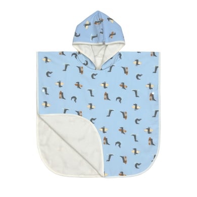 LÄSSIG UV-Badeponcho Crocodile sky blue von Lässig